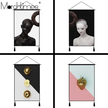 

Background Wall hanging Cloth Poster Hanger Photo Art Hanging Painting Electric Meter Box Cover Cloth Canvas Print Home Decor