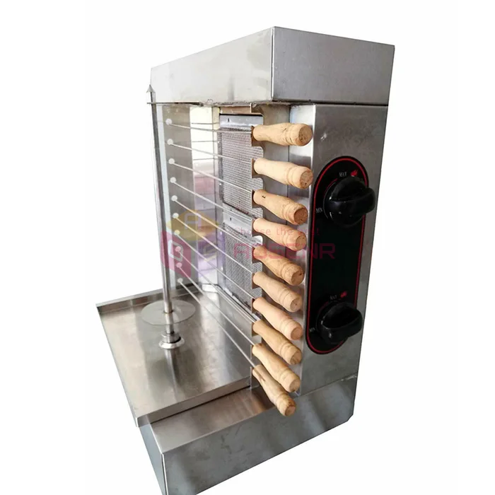 Автоматическая Вертикальная газовая машина из нержавеющей стали гриль для