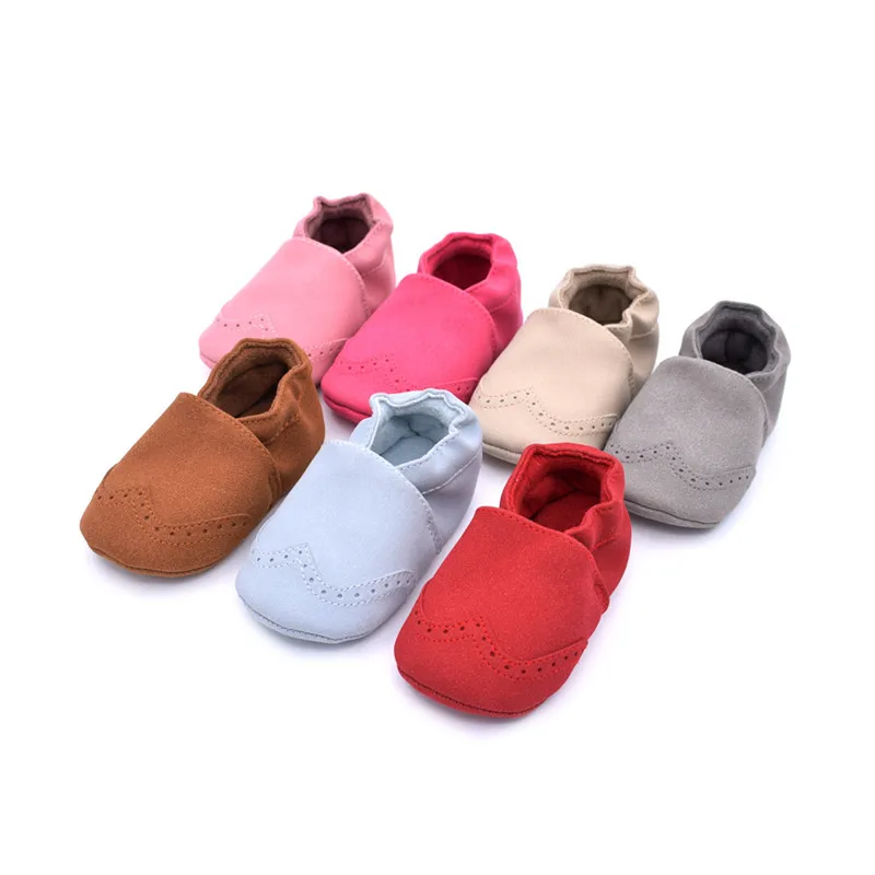 High Quality Baby Nubuck Leather Shoes Infant Toddler Baby Girl Boy Soft Moccasins Shoes Newborn Baby First Walk