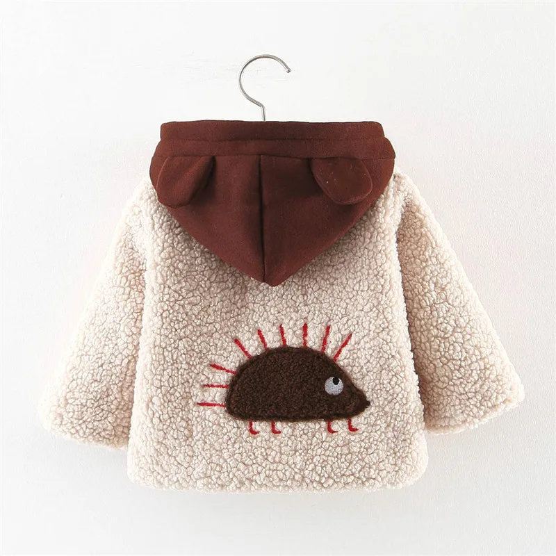 Children's faux fur coat new winter cartoon sweater sweater girls cotton children's wear