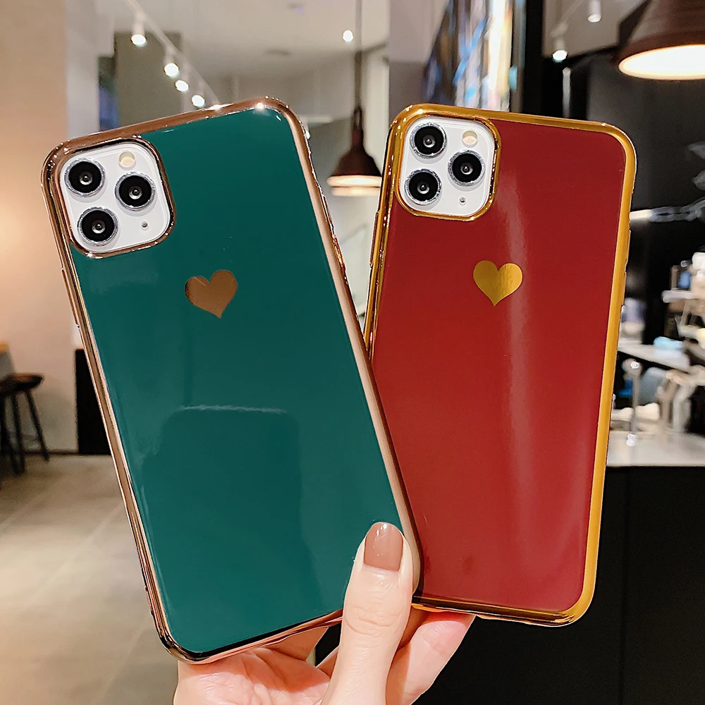 SUYACS однотонный гальванический чехол для телефона iPhone 11 Pro Max XR XS X 6 6S 7 8 Plus мягкие