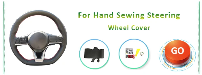 hand sewing steering wheel