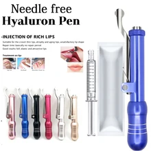 6 цветов, 0,3 мл, металлическая мезо-гиалуроновая Ручка С гиалуроновым гелем, наполнитель для губ, удаление морщин, лифтинг