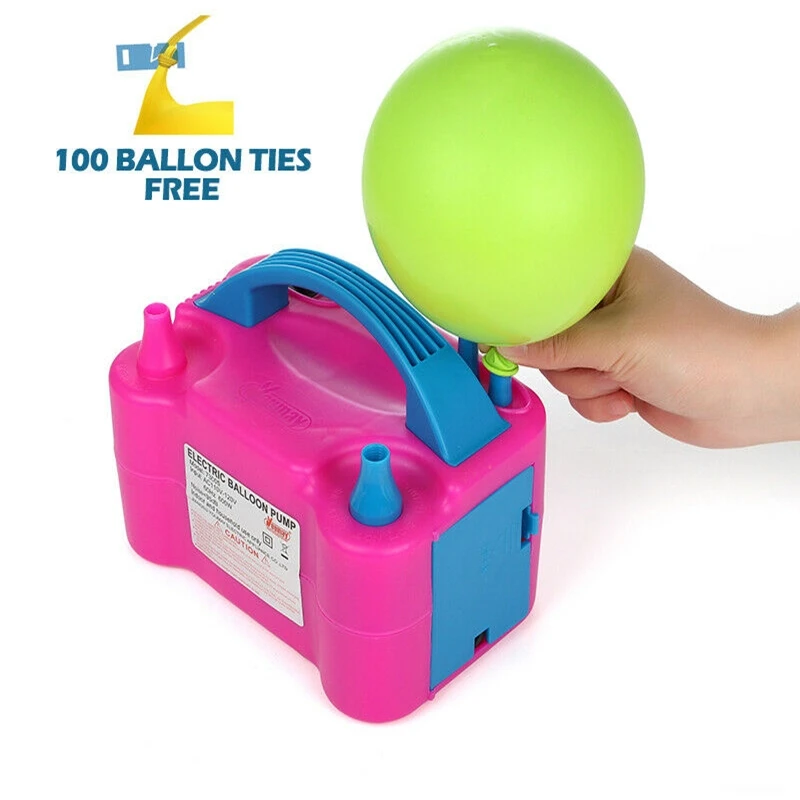 

Faroot Portable Electric Balloon Inflator Pump Double Hole Nozzle Air Compressor Inflatable Electric Balloon Air Blower