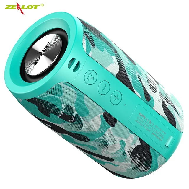 Портативная Bluetooth Колонка ZEALOT S32 уличная Беспроводная мини-колонка с тяжелыми