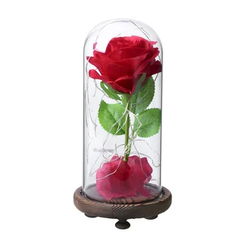 

1pc Rose LED Light Vogue Romantic Rose Table Lamp Rose LED Lights Wedding Gift Decorative Desk Lamp