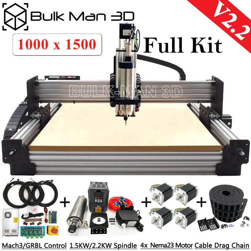 1015 WorkBee CNC маршрутизатор машина полный комплект V2.2 с пощипывание напряжение