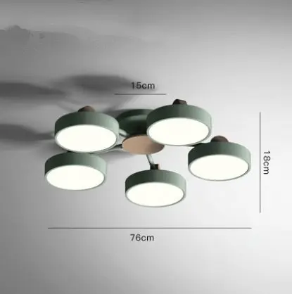 Green Five head Lustra lampa современный блеск железные потолочные светильники простая гостиная спальня потолочные светильники деревянный кронштейн Декор светодиодный - Цвет корпуса: Green Five head