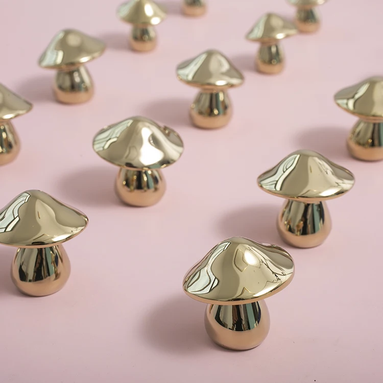 Ouro bronze móveis alças, cogumelo forma, PVD