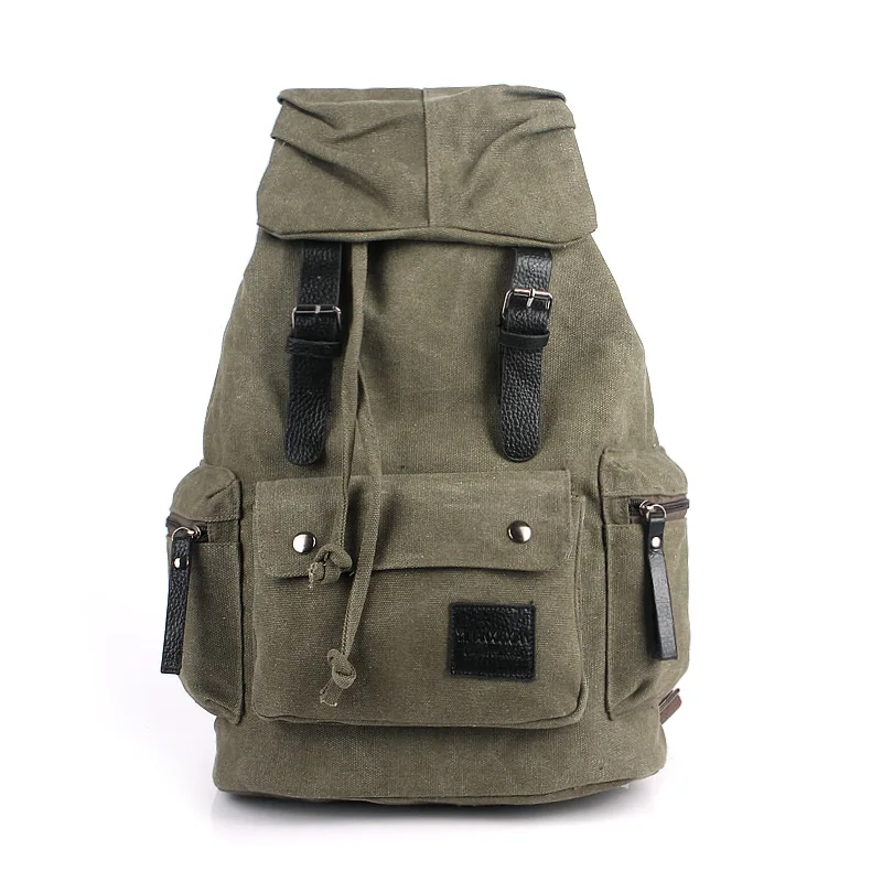 MANJIANGHONG Series Canvas Backpack Large Bag Fashion Casual Canvas Bag for Both Men And Women Outdoor Travel Bag