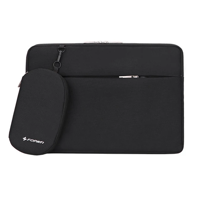 Сумка для ноутбука из ткани Оксфорд для Macbook Air, 13,3 дюймов, сумка для ноутбука, чехол, модная мужская и женская сумка для ноутбука, сумка-вкладыш, 12 13 14 15 дюймов - Цвет: Black