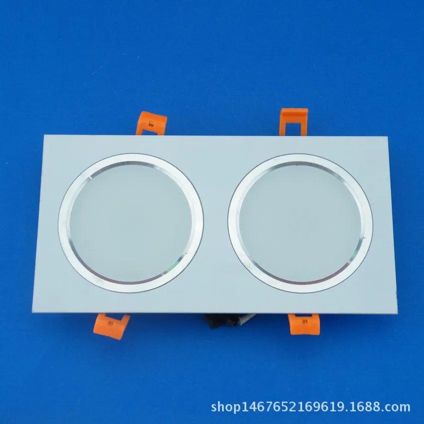 Светодиодный потолочный светильник квадратный ультра-тонкий двойной Gall решетка лампы матовый серебристый белый черный и белый с соломинка с узором шляпа лампа Spe