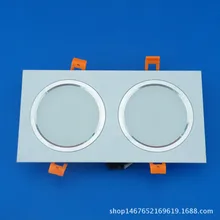 Светодиодный потолочный светильник квадратный ультра-тонкий двойной Gall решетка лампы матовый серебристый белый черный и белый с соломинка с узором шляпа лампа Spe