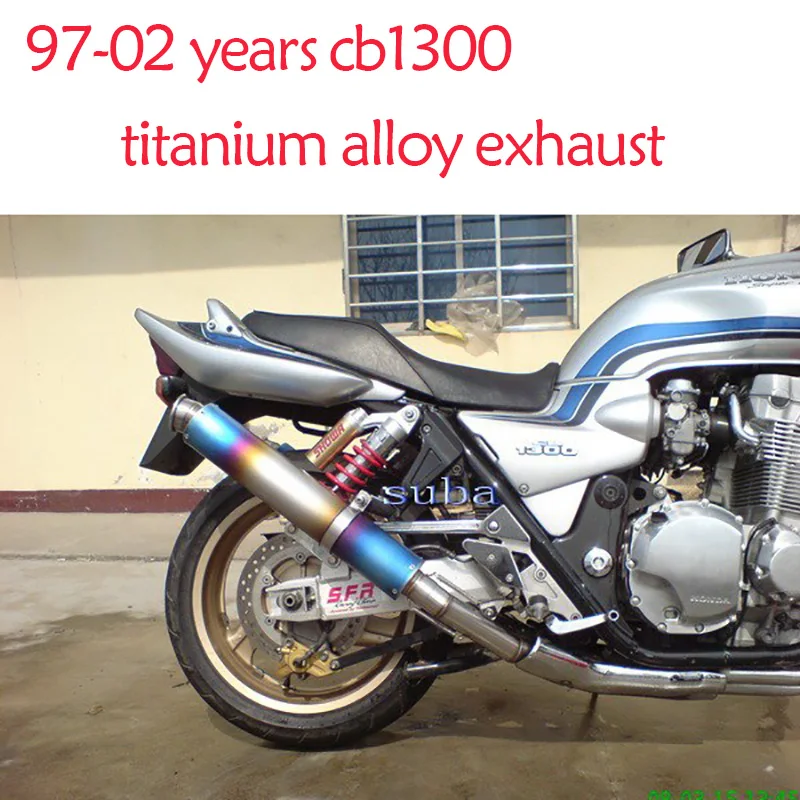 CB1300 слипоны для мотоцикла из титанового сплава глушитель и средняя Соединительная труба с Akrapovic выхлопной для CB1300 97-02 лет