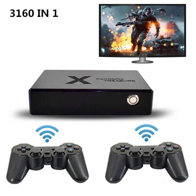 Беспроводной геймпад Pandora Saga Box 3160 в 1 Игровая приставка с монетами 3d играми HD