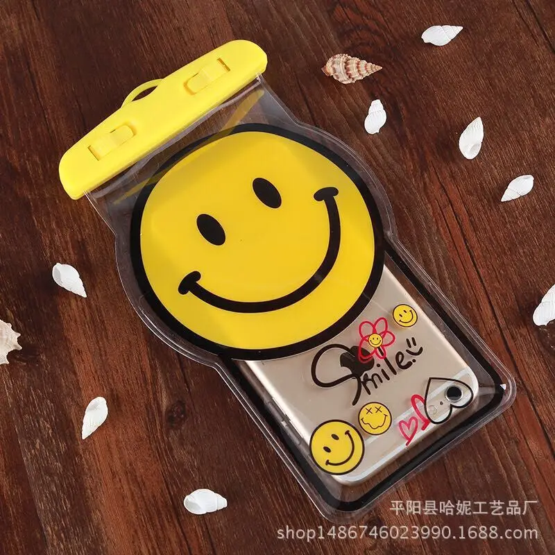 Мультфильм стерео моделирование прозрачный водонепроницаемый мешок iPhone 6 Plus водонепроницаемый чехол для телефона плавание пляж серфинг-сенсорный экран