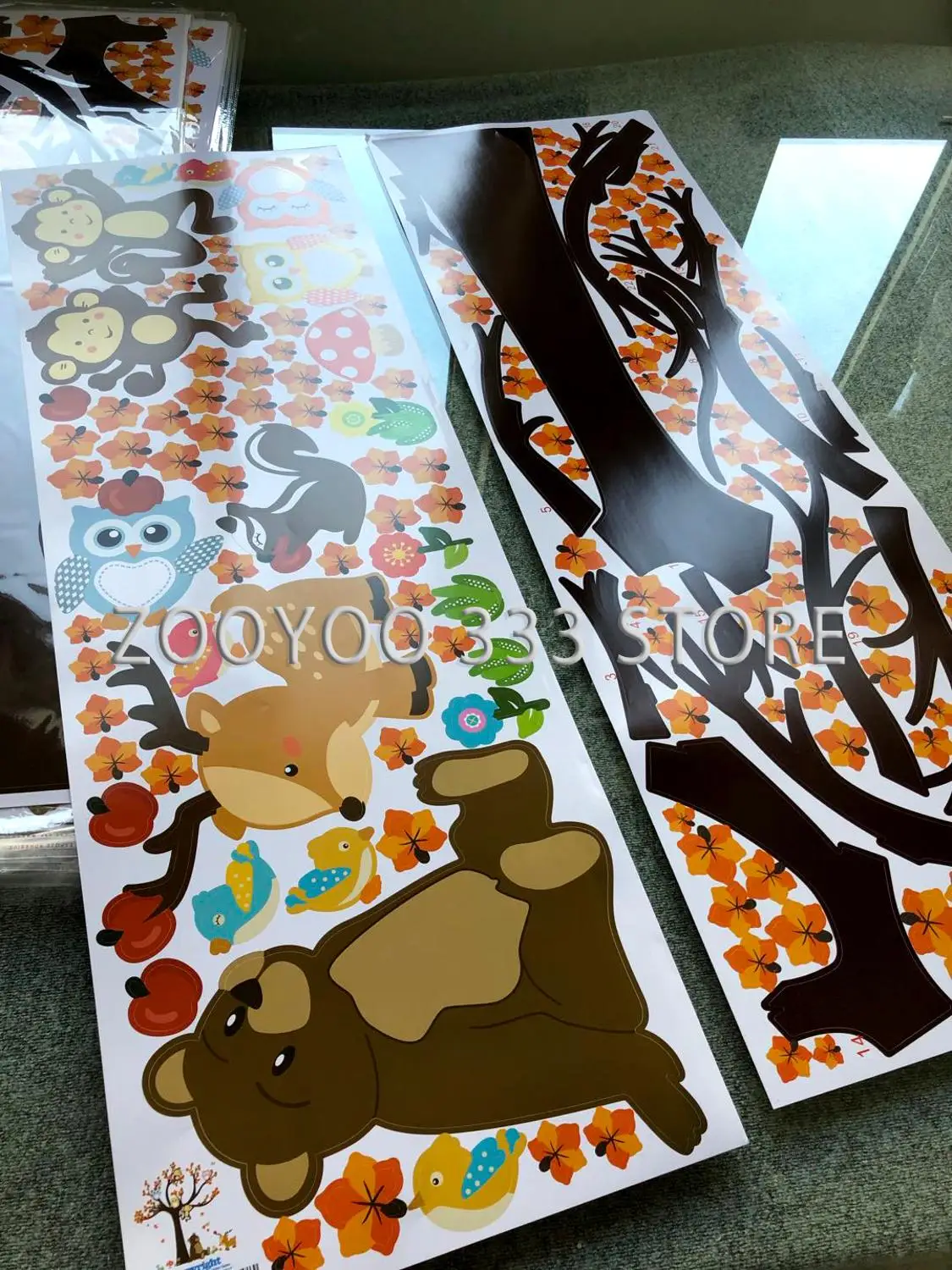 Cartoon Forest Tree Branch Animal Owl Monkey Bear Deer Wall Stickers For Kids Rooms Boys Girls Children Bedroom Home Decor Cartoon Forest Tree Branch Animal Owl Monkey Bear Deer Wall Stickers For Kids Rooms Boys Girls Children Bedroom Home Decor