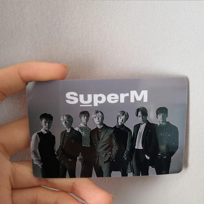 Kpop SuperM Jopping Beginning Mini Album Super M Card Sticker Buscard Sticker KAI LUCAS TAEMIN TAEYONG BAEKHYUN TEN MARK