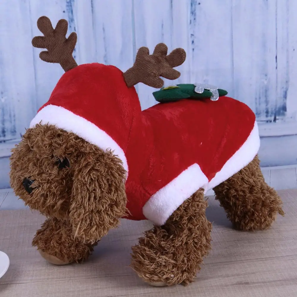 Рождественская Одежда для собак, костюм Санта-Клауса для маленьких собак, домашний Йоркширский питомец для чихуахуа, одежда для кошек, куртка, пальто, костюм для домашних животных