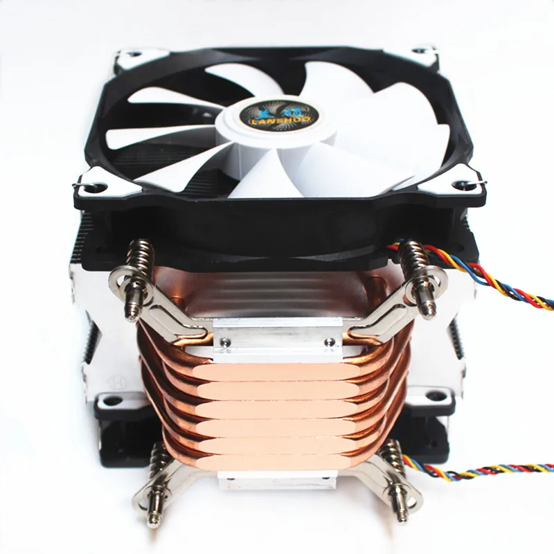 LANSHUO CPU бесшумный двойной вентилятор 6 тепловых труб 4 проводных ligent контроль