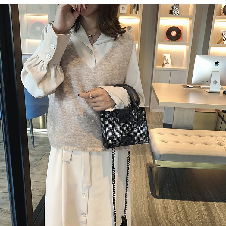 Модная сумка популярная новая волна Корейская текстура сумка через плечо старшая сумка channels