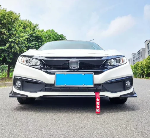 Для Honda civic передний бампер спойлер обмотка угол PP и углеродного волокна материал заднее крыло автомобиля праймер цвет