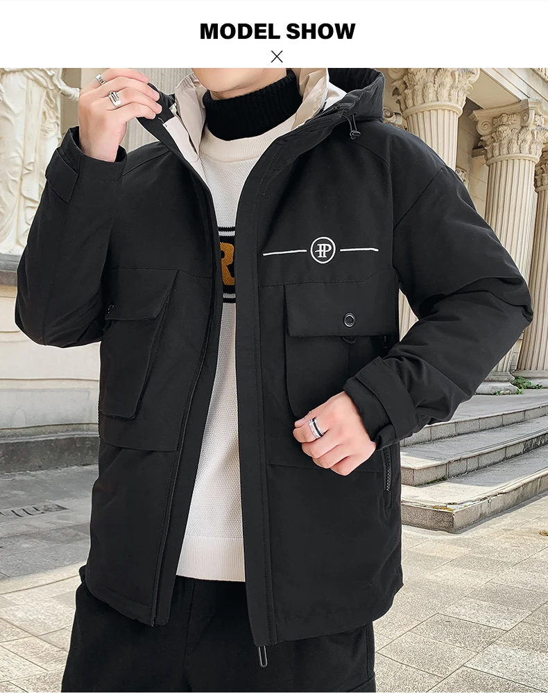 TFETTERS, Мужская брендовая одежда, мужские толстые пальто, куртки, Повседневная теплая парка с капюшоном, Новое мужское пальто, теплые зимние куртки, мужские M-4XL