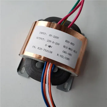 

23V-0-23V 0.5A 10V 0.3A Transformer R Core R20 25VA custom transformer 220V input copper shield for power supply