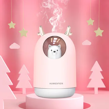 

300ML Pet Ultrasonic USB Air Humidifier Timing Aroma Essential Oil Diffuser Cool Mist Maker Fogger With Light For Room Car