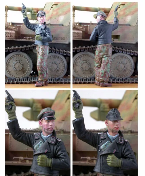 1/35 Смола Модель Строительный комплект фигурка танкер с ружьем