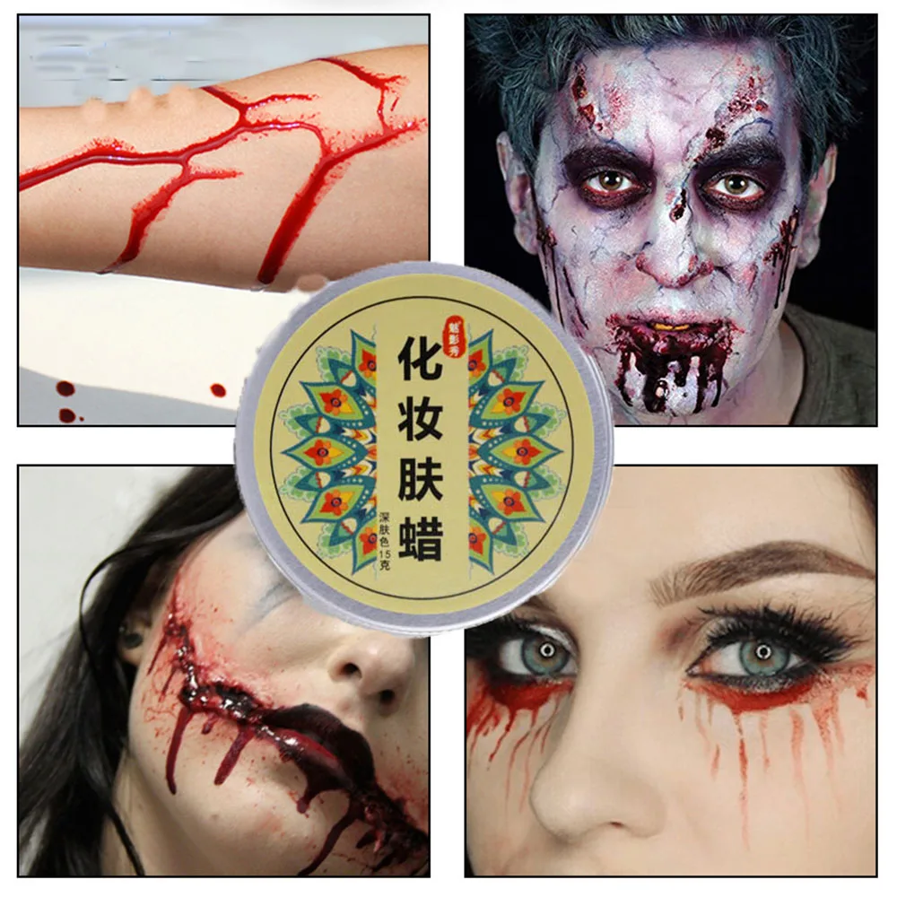 Хэллоуин специальные эффекты макияж драма воск фальшивые шрамы кожи крови поддельная рана воск для шрамов косплей специальный костюм боди-арт косметика