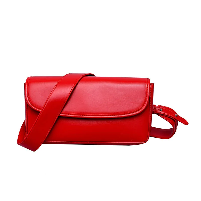 JIULIN Autumn and winter new waxed solid small square bag retro simple shoulder diagonal women's bag