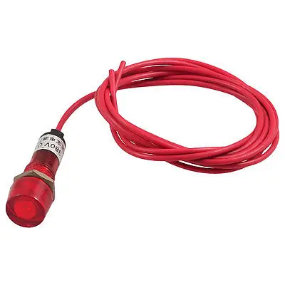 

AC 380V Red Water Heater Indicator Light w 2.2Ft Long Cable