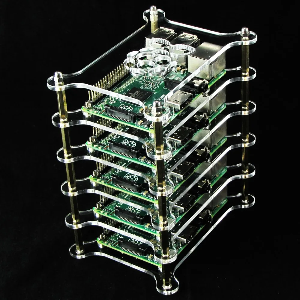 2/3/4/5 слои Raspberry PI 4 Чехол Коробка в заказе будет отправлена Модель B с мультислойным акрилом мульти-ломтик система матриц корпус распределительного шкафа крышка корпуса