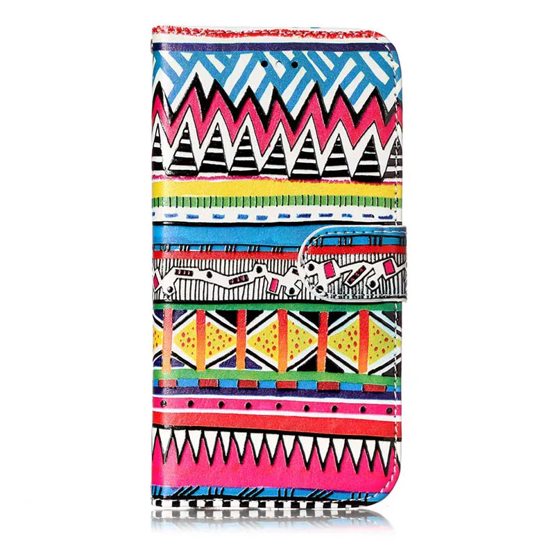 Tribal Pattern Флип кожаный чехол-бумажник для iPhone 11 Pro Max задняя крышка для iPhone XS Max X XR 5S SE 6S 7 8 Plus Funda для iPod Touch 5 6 - Цвет: Tribal Pattern