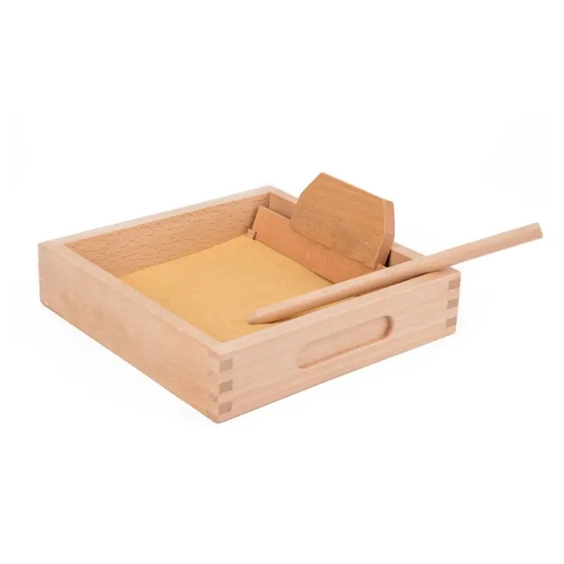  1Set Early Education Learning Toy Wooden Sand Table Writing Painting Tools Toy for Kids Children Gi
