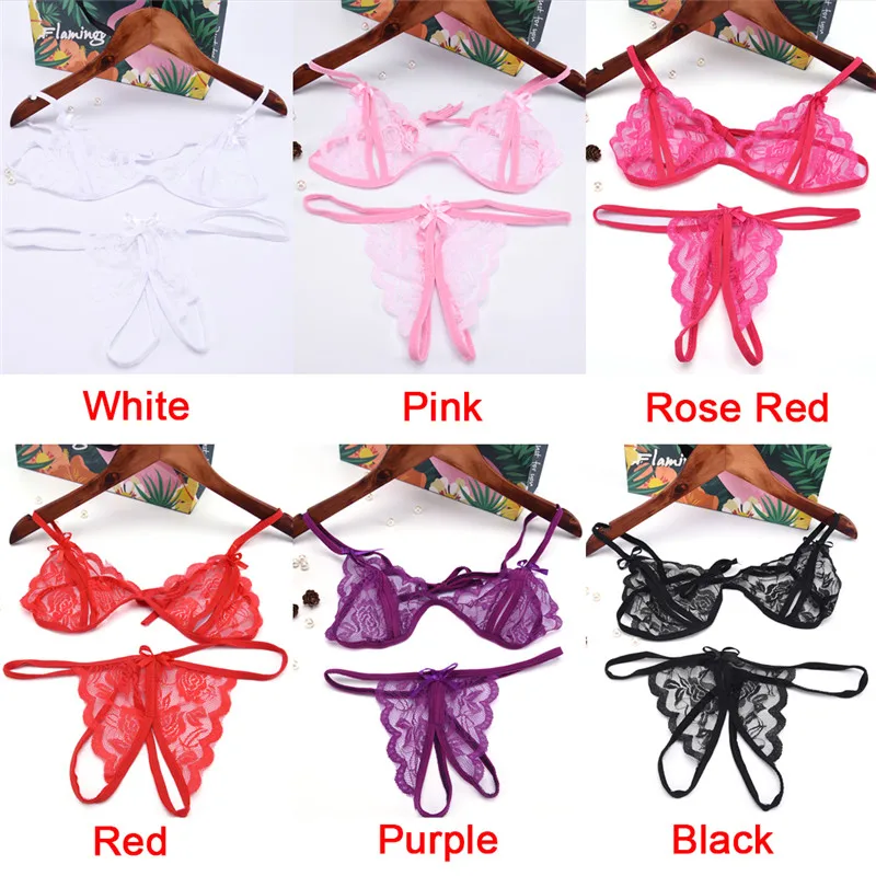 Sexy Lingerie Set Women Lace Strappy Push Up Bra Set Erotic Lingerie Porno Femme Wire Free Underwear Bralette Set Woman New