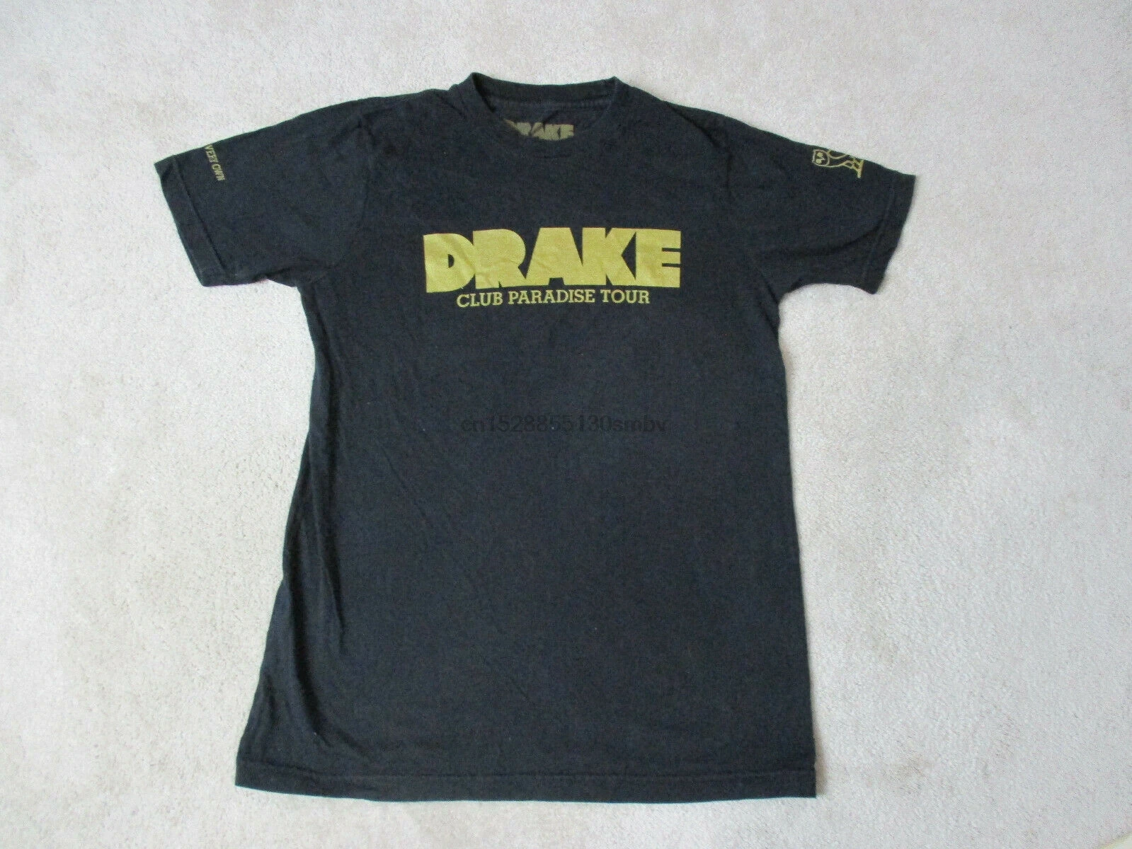 Drake Club Райский концертная футболка для взрослых маленький черный золотой