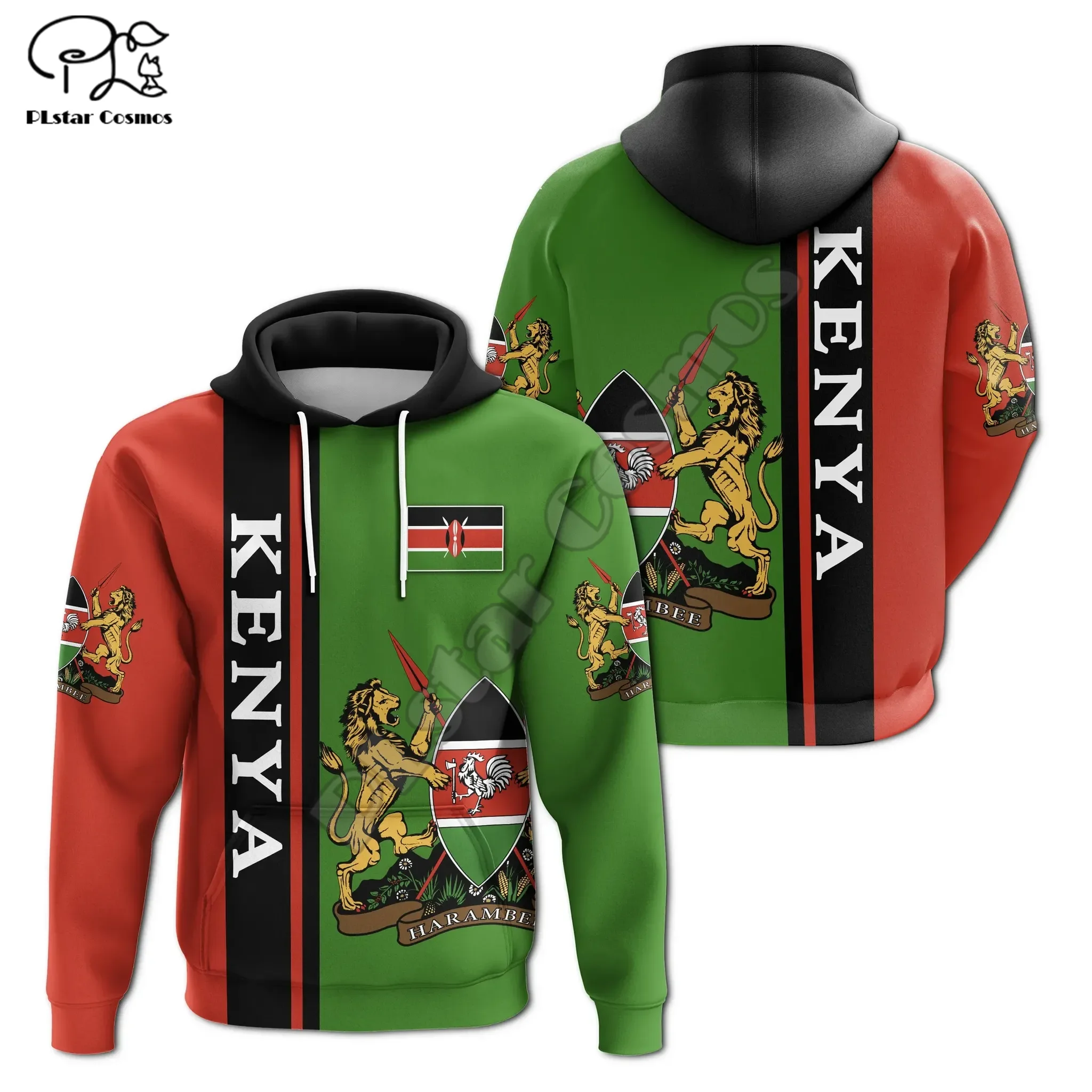 

PLstar Cosmos Newest Africa Kenya Country Flag Tribe Culture Tattoo Pullover 3DPrint Men/Women Harajuku Funny Casual Hoodies B9