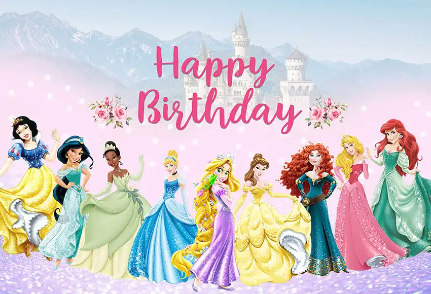 All Cartoon Disney Princess Royal Pink Photo Background ...