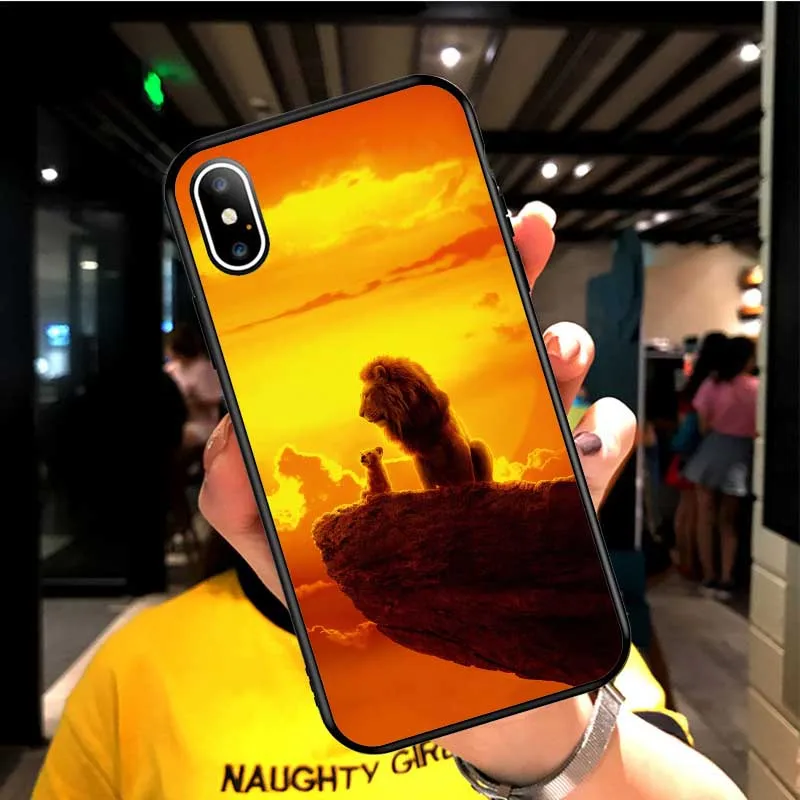 Король Лев nala Simba timon мягкий силиконовый черный чехол для телефона чехол для iPhone 5 5S SE 6 6s Plus 7 8 plus X Xs XR max Coque - Цвет: TPU