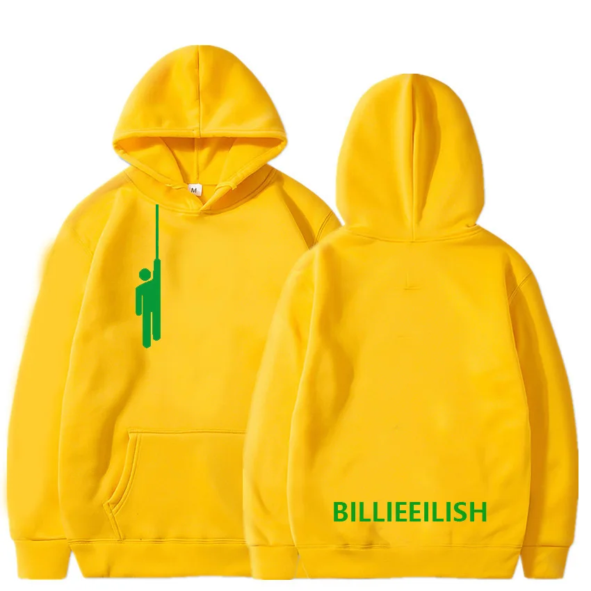 Billie Eilish толстовка женская мода желтый зеленый унисекс толстовки осень зима пуловер флисовое пальто женская одежда