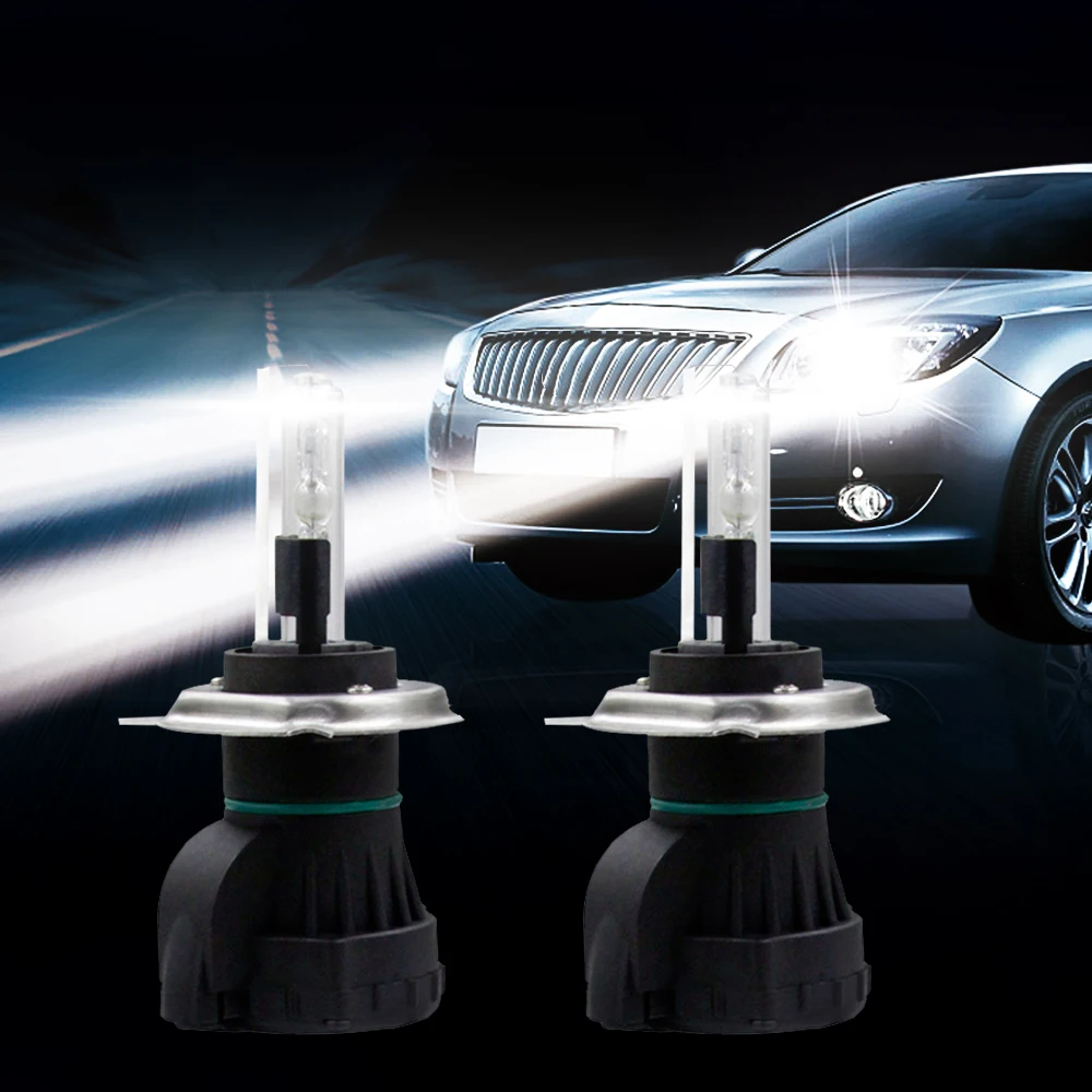 2 шт 12В 55 Вт Ксеон H4 лампы H7 H1 H3 Xenon HID Conversion Kit KitH11 H8 9005 Авто галогенные лампы основного лампа 3000k 4300k 5000K 6000k 8000K