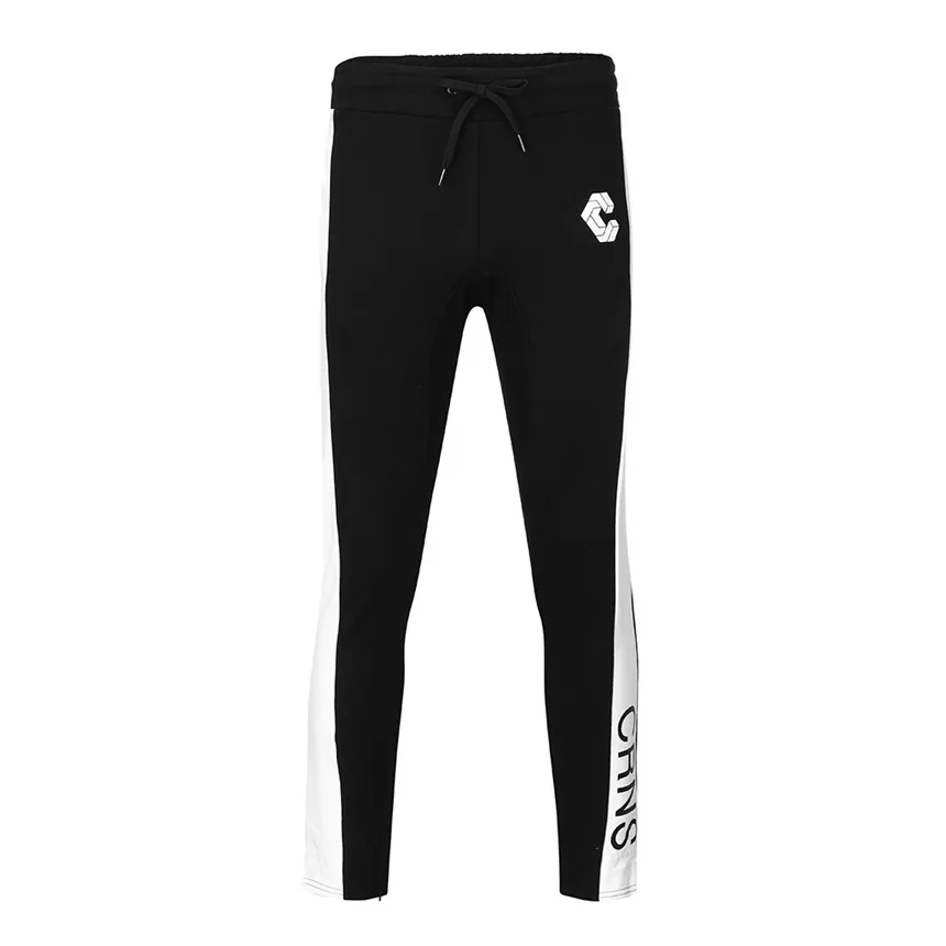 KLV брюки мужские модные спортивные штаны для бега с завязками для фитнеса длинные брюки мужские повседневные уличные брюки с боковыми полосками