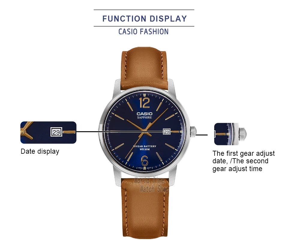 Casio watch wrist watch men top brand luxury set quartz watch 50 meters water resist men watch Sport military Watch MTS-110L-2A