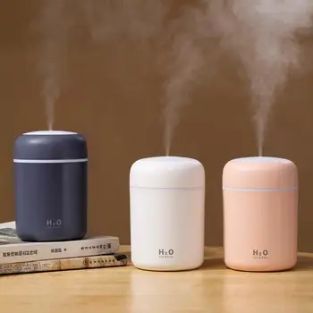 

Portable USB Fogger Mist Maker With LED Night Lamp Ultrasonic Mini Air Humidifier 300ML Aroma Essential Oil Diffuser For Home