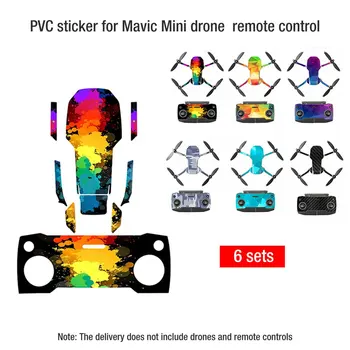 

6pcs Sticker For Dji Mavic Mini Drone Sticker Waterproof Scratch-resistant Skin Protective Pvc Stickers Drone Body Arm