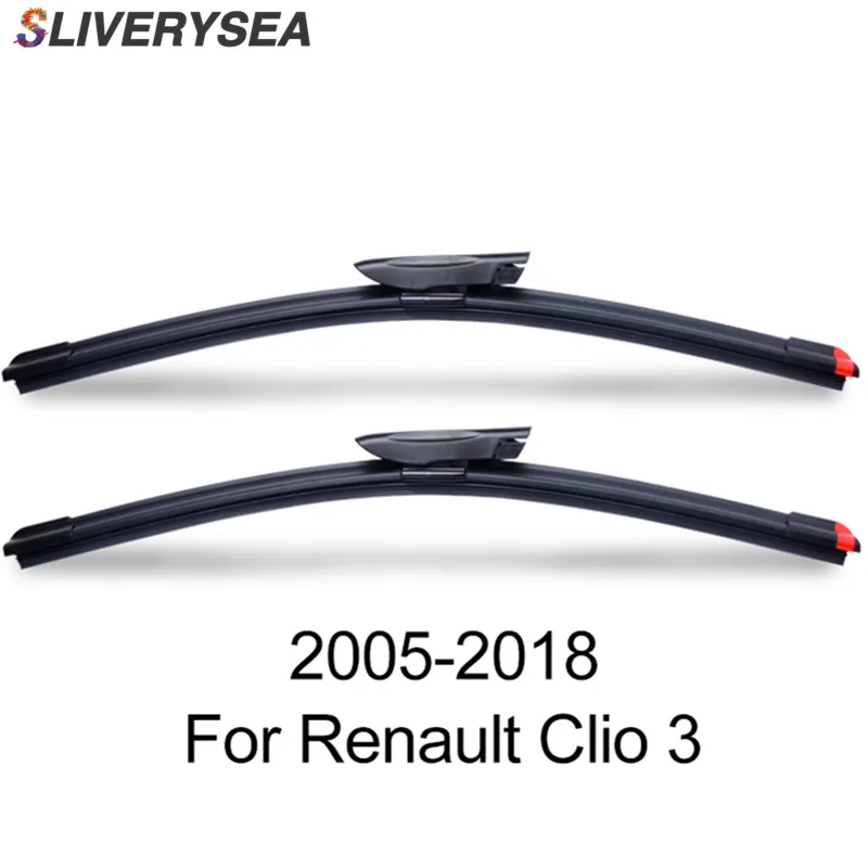 Сменный стеклоочиститель SLIVERYSEA для Renault Clio 3 2005- силиконовые резиновые стеклоочистители для лобового стекла авто аксессуары