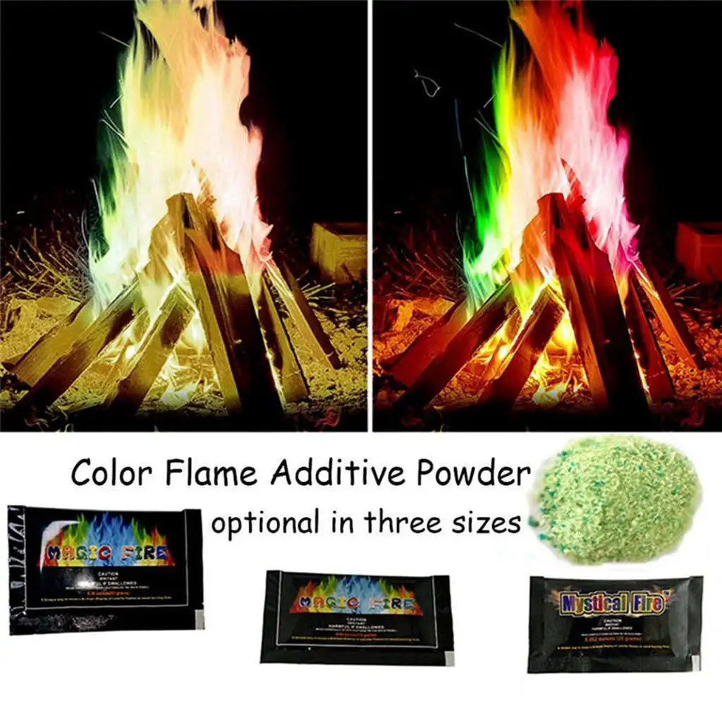 Long Lasting Campfire Flames for Wood Burning Fires Colorful Flames Safe Fire Colorant for Indoor or Outdoor Use AUOKER Magical Flames 5 Pack