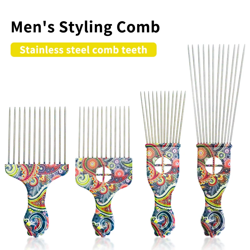 

Popular Professional Salon Use Metal African Afro Hair Comb For Hair Styling Professional Style Comb